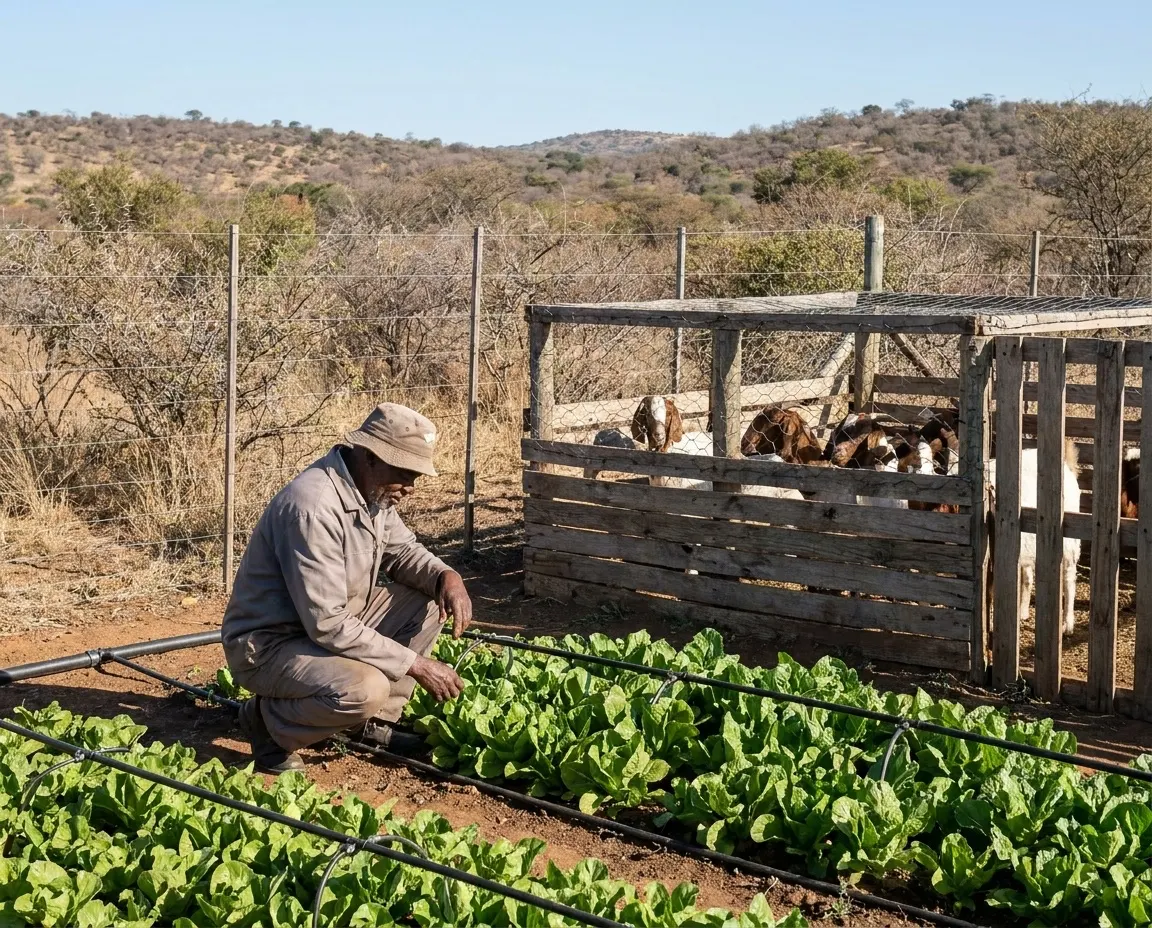Smallholder farm thriving at the wildlife boundary